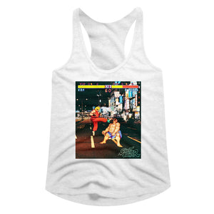 Street Fighter Ladies Racerback Tanktop Video Game Ken Vs E. Honda Tank - Yoga Clothing for You
