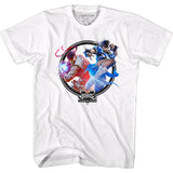 Street Fighter Ryu and Chun Li Champion Edition White T-shirt - Yoga Clothing for You