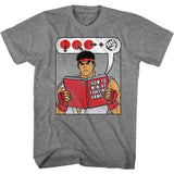 Street Fighter Ryu How to Win Book Grey T-shirt - Yoga Clothing for You