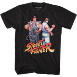 Street Fighter Akuma and Ryu Black Tall T-shirt - Yoga Clothing for You