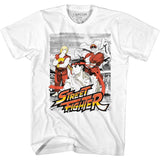 Street Fighter Sketched Portrait White Tall T-shirt - Yoga Clothing for You