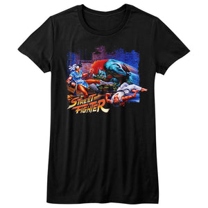 Street Fighter Juniors T-Shirt Alley Fight Tee - Yoga Clothing for You
