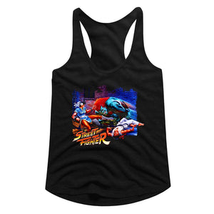 Street Fighter Ladies Racerback Tanktop Alley Fight Tank - Yoga Clothing for You