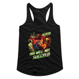 Street Fighter Ladies Racerback Tanktop Never You Will Not Succeed Tank - Yoga Clothing for You