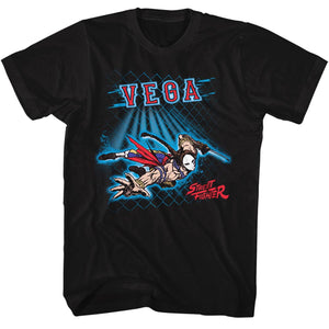 Street Fighter Vega Black T-shirt - Yoga Clothing for You