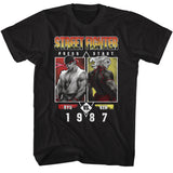 Street Fighter 1987 Ryu vs Ken Black T-shirt - Yoga Clothing for You