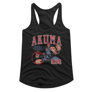 Street Fighter Ladies Racerback Tanktop Akuma In Action Tank - Yoga Clothing for You