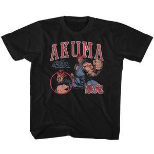 Street Fighter Kids T-Shirt Akuma In Action Tee - Yoga Clothing for You