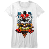 Street Fighter V Juniors T-Shirt Logo Tee - Yoga Clothing for You