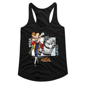 Street Fighter Ladies Racerback Tanktop Vega Photos Tank - Yoga Clothing for You