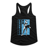 Street Fighter Ladies Racerback Tanktop Chun Li Standing Back Pose Tank - Yoga Clothing for You