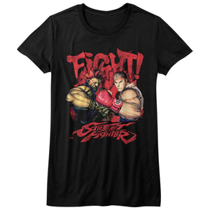 Street Fighter Juniors T-Shirt Akuma and Ryu Fight Tee - Yoga Clothing for You