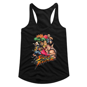 Street Fighter Ladies Racerback Tanktop Characters Photo Tank - Yoga Clothing for You