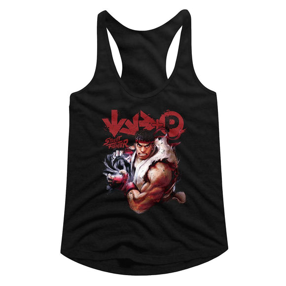 Street Fighter Ladies Racerback Tanktop Ryu Game Controls Tank - Yoga Clothing for You