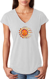Sleeping Sun Triblend V-neck Yoga Tee Shirt - Yoga Clothing for You