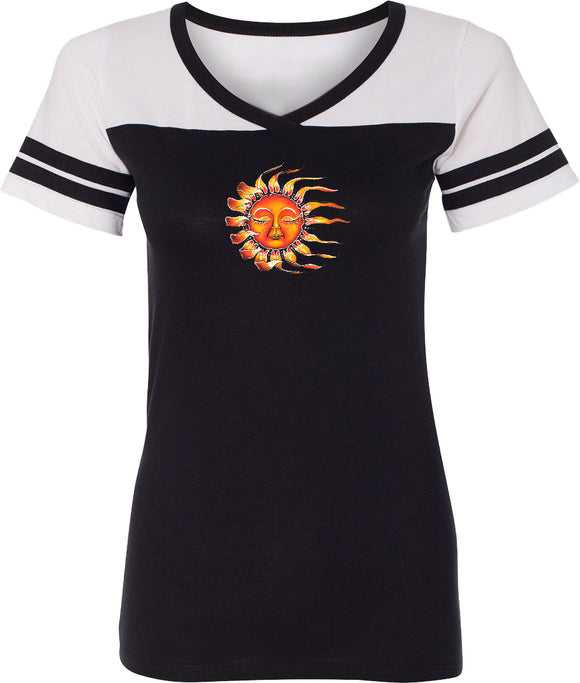 Sleeping Sun Powder Puff Yoga Tee Shirt - Yoga Clothing for You