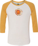 Sleeping Sun Eco Raglan 3/4 Sleeve Yoga Tee Shirt - Yoga Clothing for You