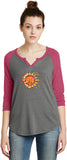 Sleeping Sun 3/4 Sleeve Vintage Yoga Tee Shirt - Yoga Clothing for You