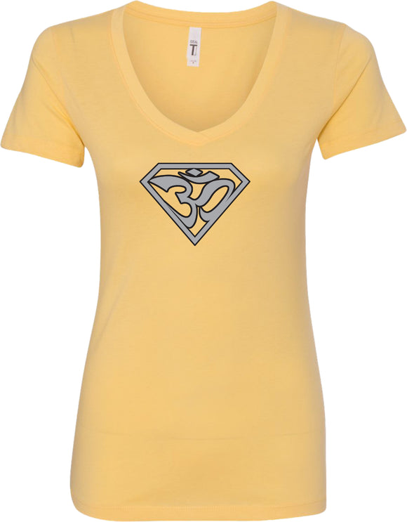 Super OM Ideal V-neck Yoga Tee Shirt - Yoga Clothing for You