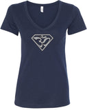 Super OM Ideal V-neck Yoga Tee Shirt - Yoga Clothing for You