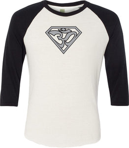 Super OM Eco Raglan 3/4 Sleeve Yoga Tee Shirt - Yoga Clothing for You