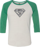 Super OM Eco Raglan 3/4 Sleeve Yoga Tee Shirt - Yoga Clothing for You