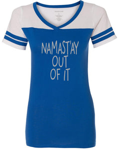 Womens "Namast'ay Out of It" Sporty Yoga Tee - Yoga Clothing for You
