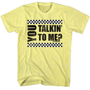 Taxi Driver T-Shirt You Talking To Me Yellow Heather Tee - Yoga Clothing for You