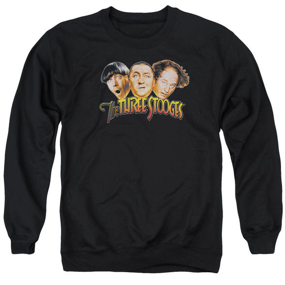 Three Stooges Sweatshirt Logo Black Pullover - Yoga Clothing for You
