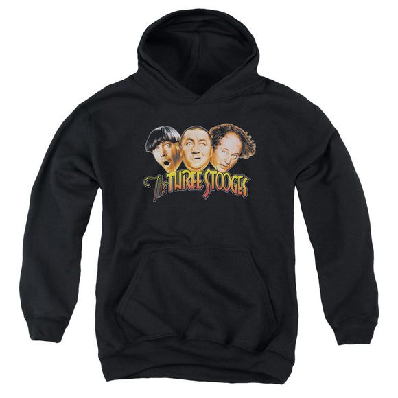Three Stooges Kids Hoodie Logo Black Hoody - Yoga Clothing for You