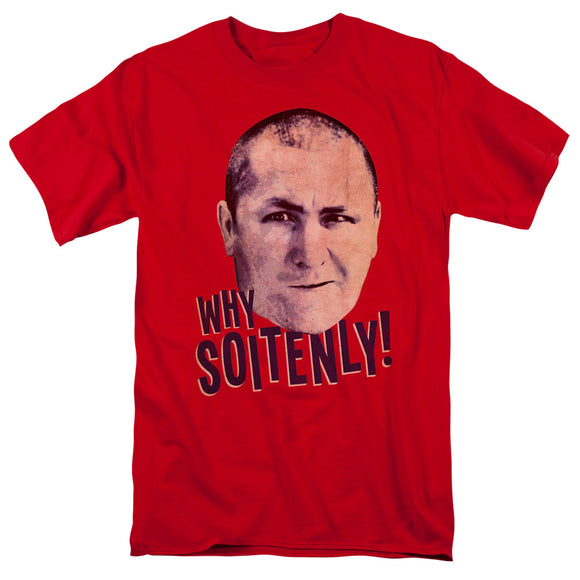 Three Stooges T-Shirt Curly Why Soitenly Red Tee - Yoga Clothing for You