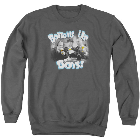 Three Stooges Sweatshirt Bottoms Up Boys Charcoal Pullover - Yoga Clothing for You