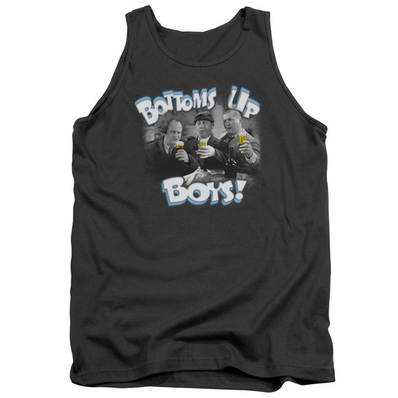 Three Stooges Tanktop Bottoms Up Boys Charcoal Tank - Yoga Clothing for You