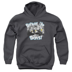 Three Stooges Kids Hoodie Bottoms Up Boys Charcoal Hoody - Yoga Clothing for You