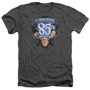 Three Stooges Heather T-Shirt 85th Anniversary Charcoal Tee - Yoga Clothing for You