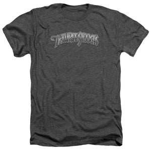 Three Stooges Heather T-Shirt Metallic Logo Charcoal Tee - Yoga Clothing for You