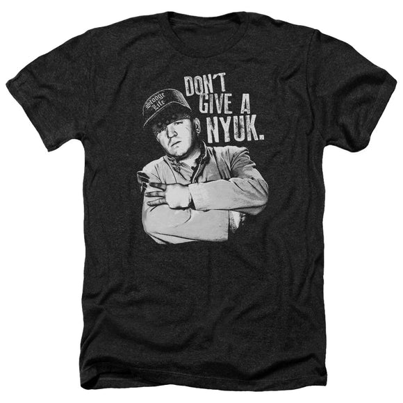 Three Stooges Heather T-Shirt Don't Give a NYUK Black Tee - Yoga Clothing for You