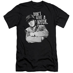Three Stooges Premium Canvas T-Shirt Don't Give a NYUK Black Tee - Yoga Clothing for You