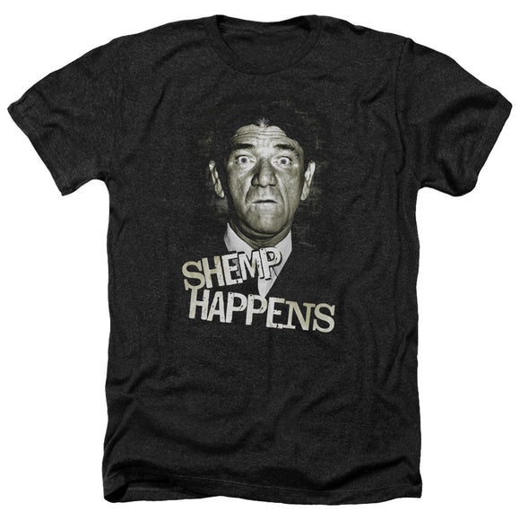 Three Stooges Heather T-Shirt Shemp Happens Black Tee - Yoga Clothing for You