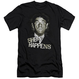 Three Stooges Premium Canvas T-Shirt Shemp Happens Black Tee - Yoga Clothing for You
