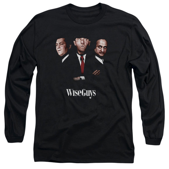 Three Stooges Long Sleeve T-Shirt Wise Guys Portrait Black Tee - Yoga Clothing for You