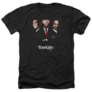 Three Stooges Heather T-Shirt Wise Guys Portrait Black Tee - Yoga Clothing for You