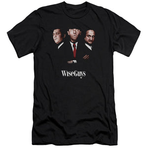 Three Stooges Premium Canvas T-Shirt Wise Guys Portrait Black Tee - Yoga Clothing for You