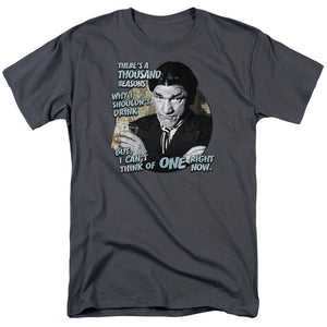 Three Stooges T-Shirt Shemp Reasons to Drink Charcoal Tee - Yoga Clothing for You