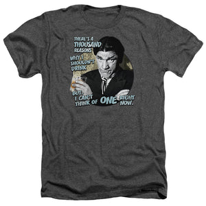 Three Stooges Heather T-Shirt Shemp Reasons to Drink Charcoal Tee - Yoga Clothing for You
