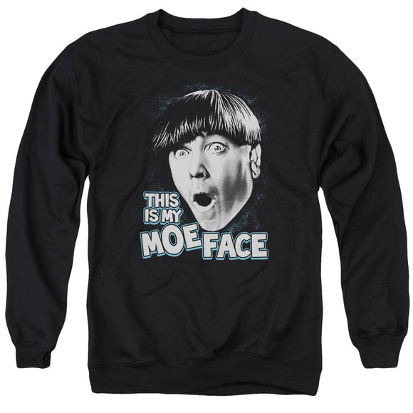 Three Stooges Sweatshirt Moe Face Black Pullover - Yoga Clothing for You