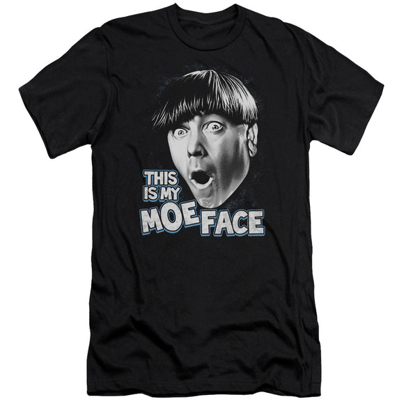 Three Stooges Premium Canvas T-Shirt Moe Face Black Tee - Yoga Clothing for You