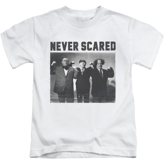 Three Stooges Boys T-Shirt Never Scared White Tee - Yoga Clothing for You
