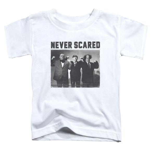 Three Stooges Toddler T-Shirt Never Scared White Tee - Yoga Clothing for You