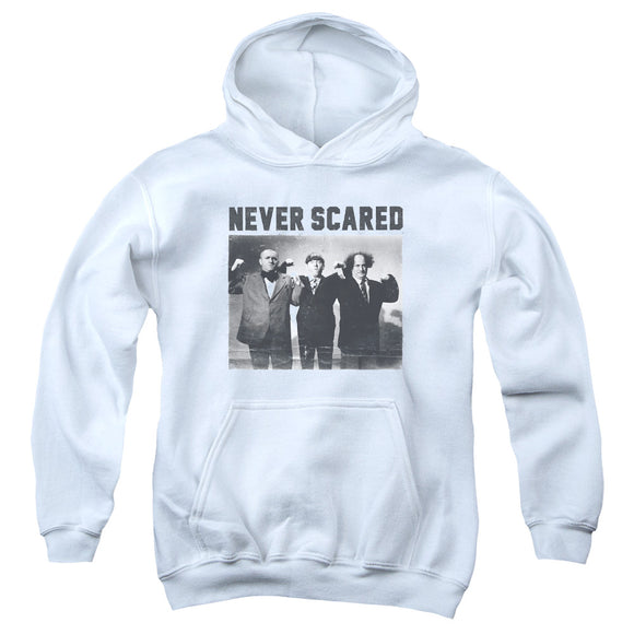 Three Stooges Kids Hoodie Never Scared White Hoody - Yoga Clothing for You